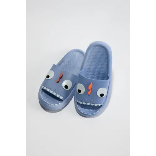 Nook Joi Monster Pillow Cloud Slides Blue Cartoon Character Sandals