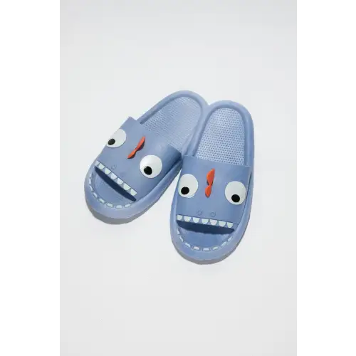 Nook Joi Monster Pillow Cloud Slides Blue Cartoon Character Sandals