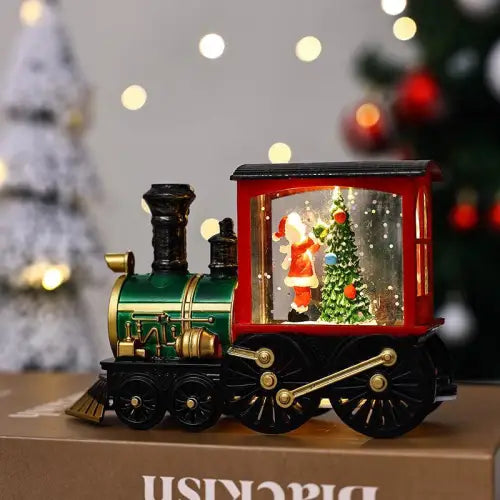 Nostalgic Glow Retro Train LED Christmas Figurines for Holiday Cheer