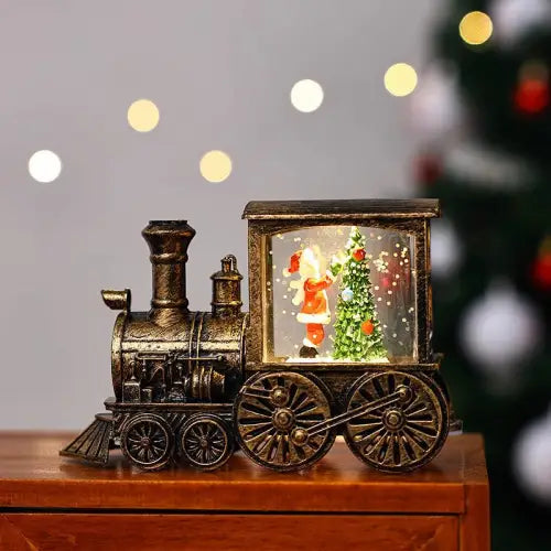 Nostalgic Glow Retro Train LED Christmas Figurines for Holiday Cheer