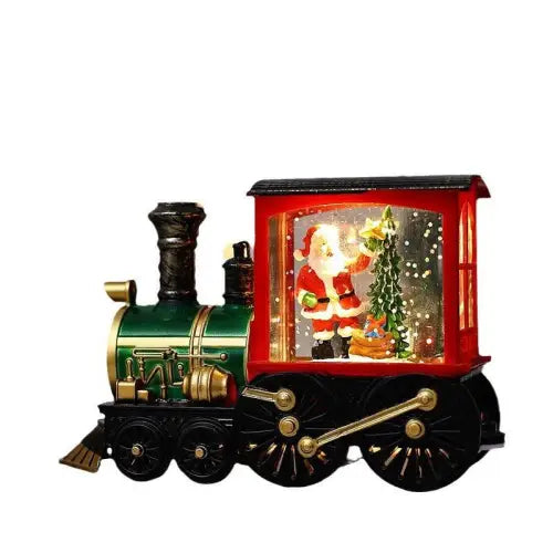 Nostalgic Glow Retro Train LED Christmas Figurines for Holiday Cheer