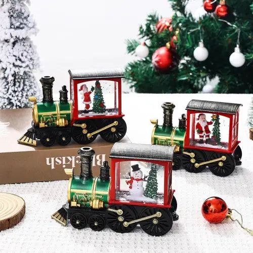 Nostalgic Glow Retro Train LED Christmas Figurines for Holiday Cheer