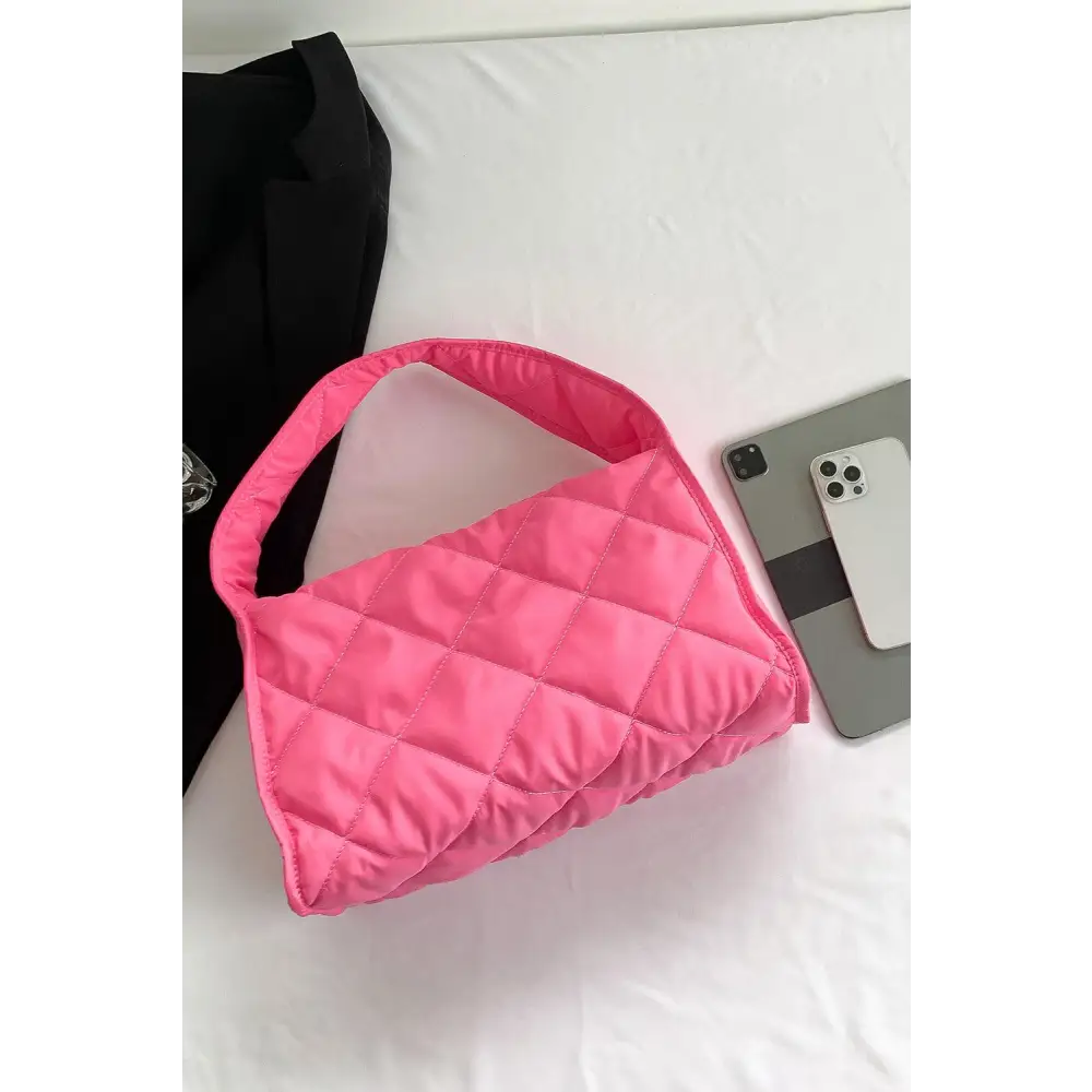 Stylish Pink Nylon Shoulder Bag Ready in Business Days