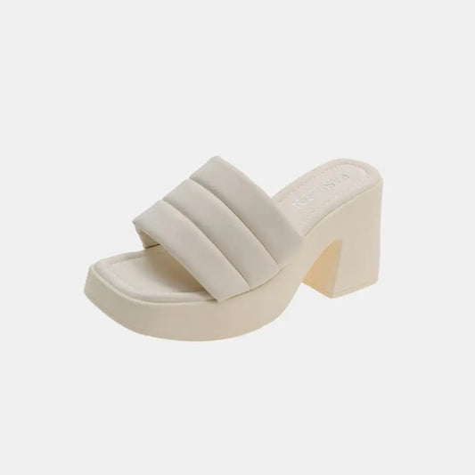 Open Toe Block Heel Sandals - CM