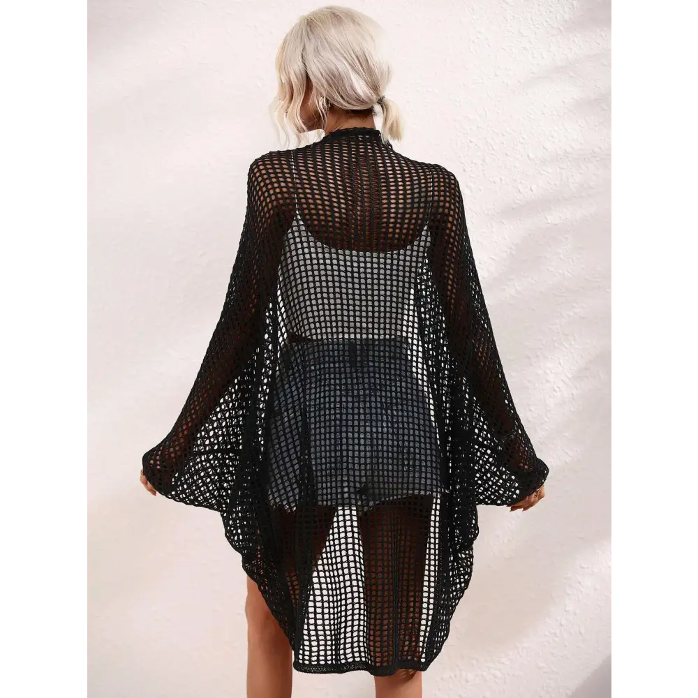 Breezy Openwork Longline Cover Up for Stylish Beach Days