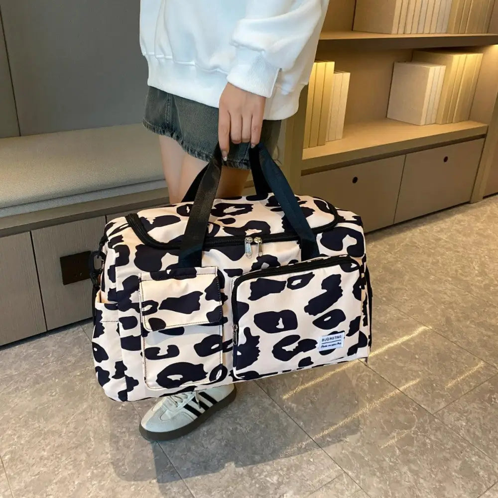 Fierce Oxford Cloth Animal Print Travel Bag for Adventurers