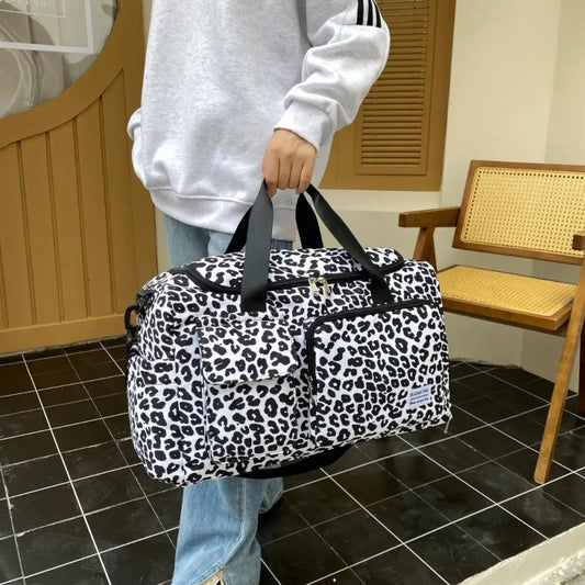 Oxford Cloth Animal Print Travel Bag - CM Fashion