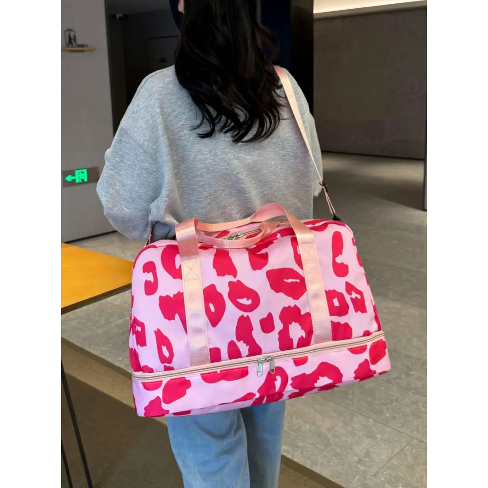 Stylish Pink Zebra Duffel Bag for Trendy Travelers