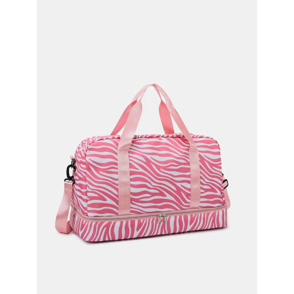 Stylish Pink Zebra Duffel Bag for Trendy Travelers