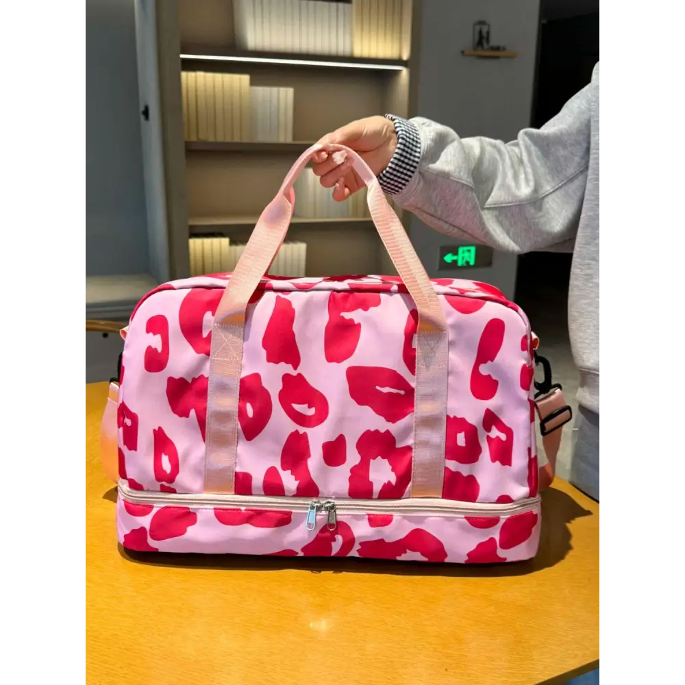 Stylish Pink Zebra Duffel Bag for Trendy Travelers