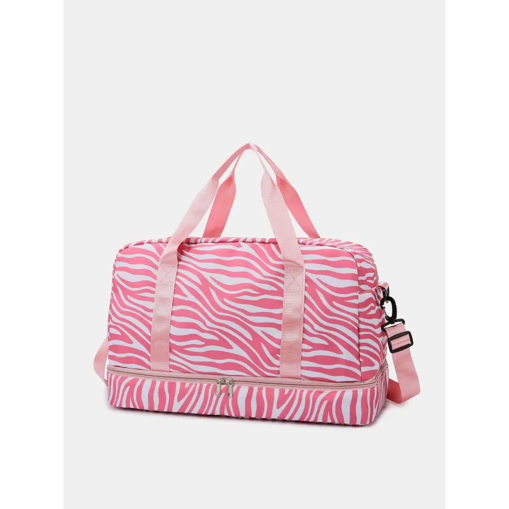 Stylish Pink Zebra Duffel Bag for Trendy Travelers