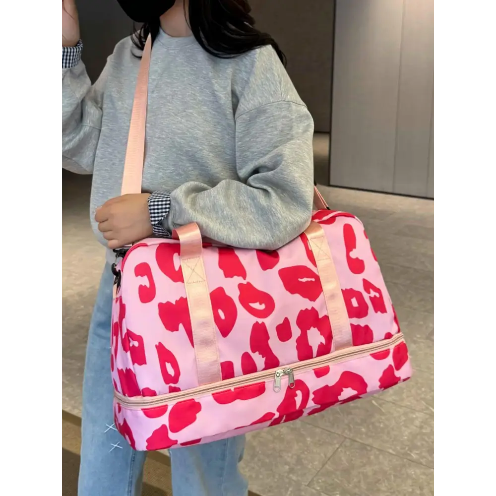 Stylish Pink Zebra Duffel Bag for Trendy Travelers