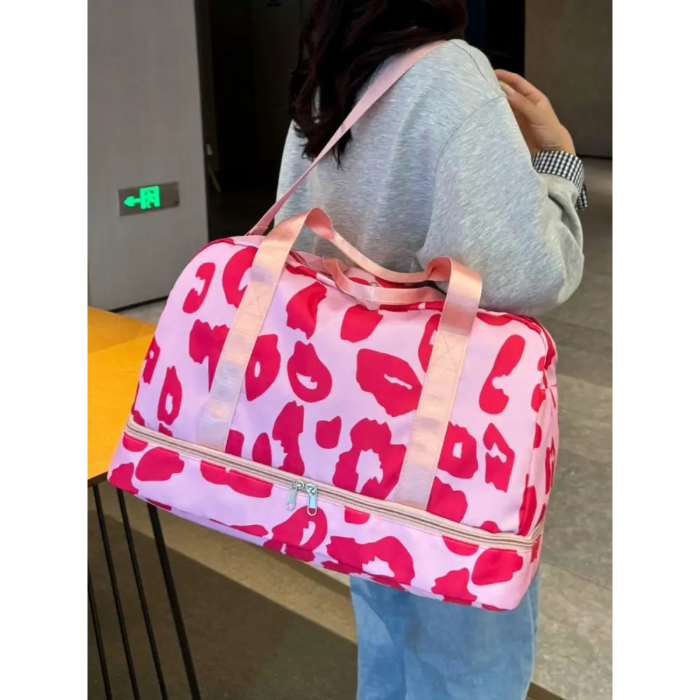 Stylish Pink Zebra Duffel Bag for Trendy Travelers