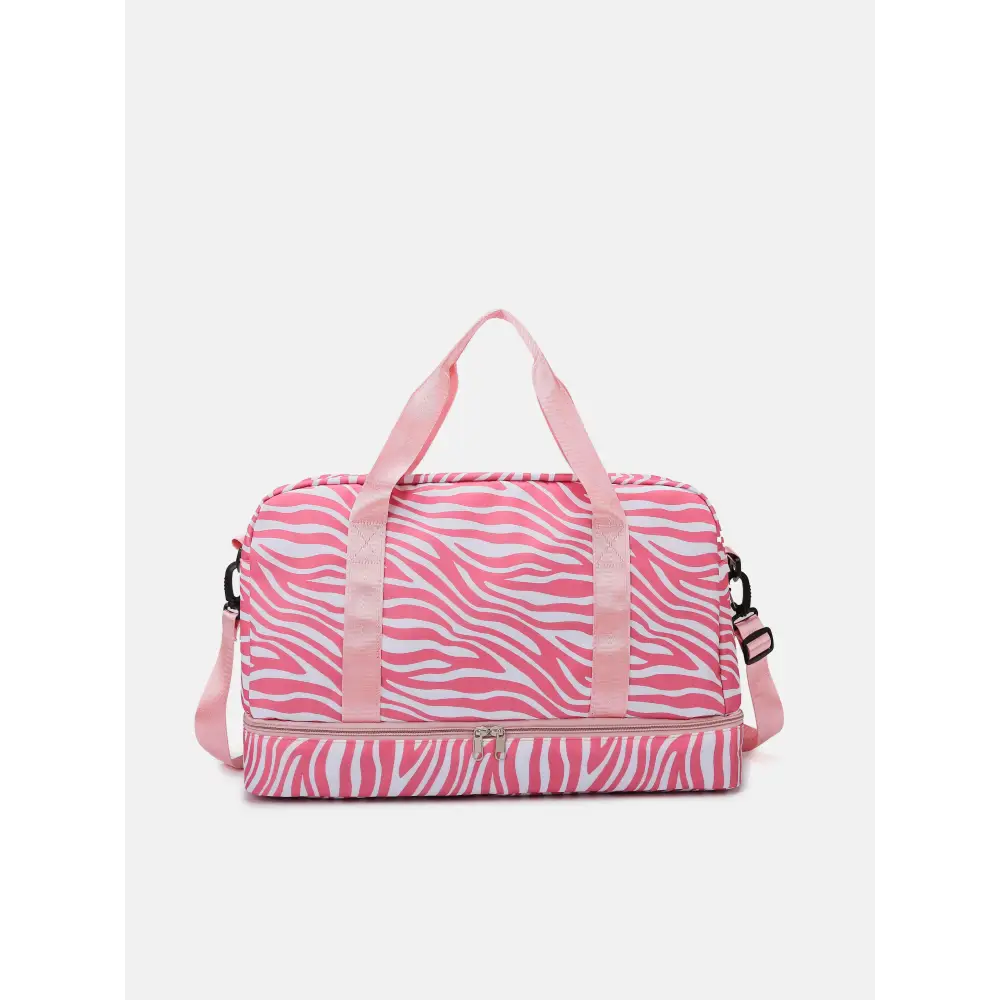 Stylish Pink Zebra Duffel Bag for Trendy Travelers