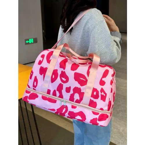 Pink Zebra Duffel Bag