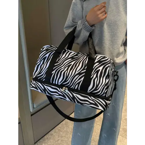 Pink Zebra Duffel Bag