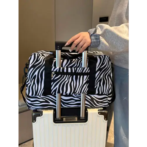 Pink Zebra Duffel Bag