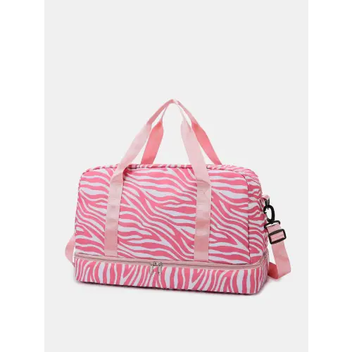 Pink Zebra Duffel Bag