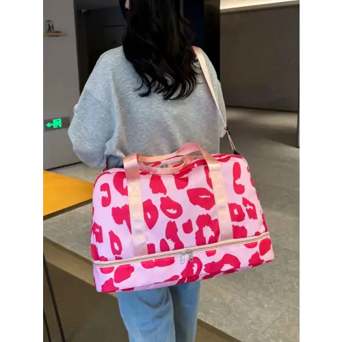 Pink Zebra Duffel Bag