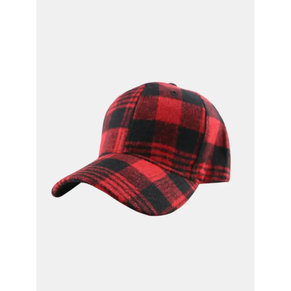 Stylish Plaid Adjustable Cotton Baseball Cap for Every Occasion