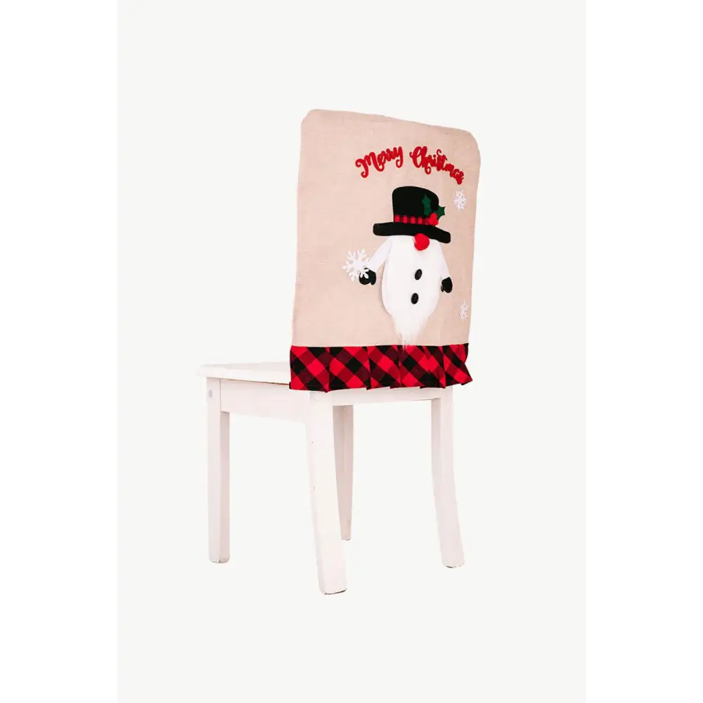 Plaid Christmas Gnome Chair Covers