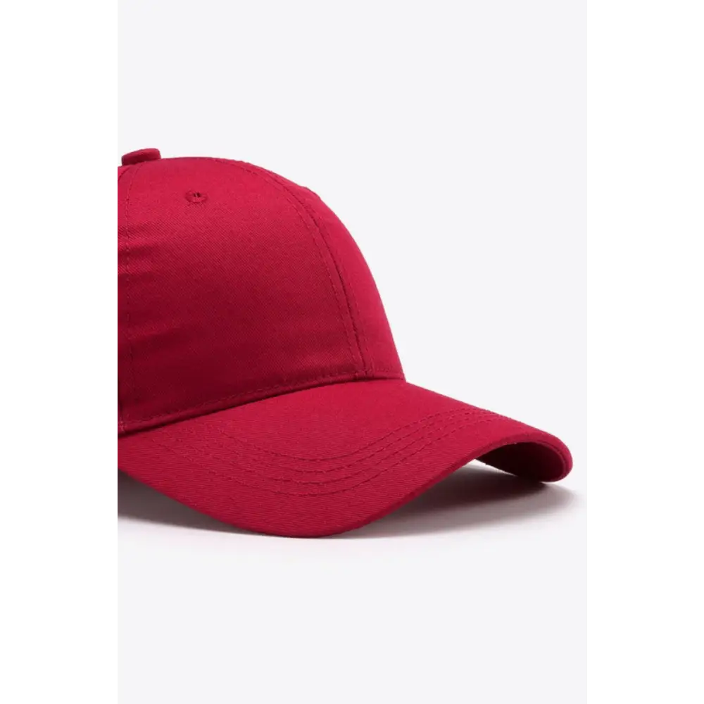 Plain Adjustable Cotton Baseball Cap