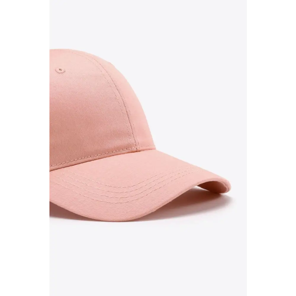 Plain Adjustable Cotton Baseball Cap