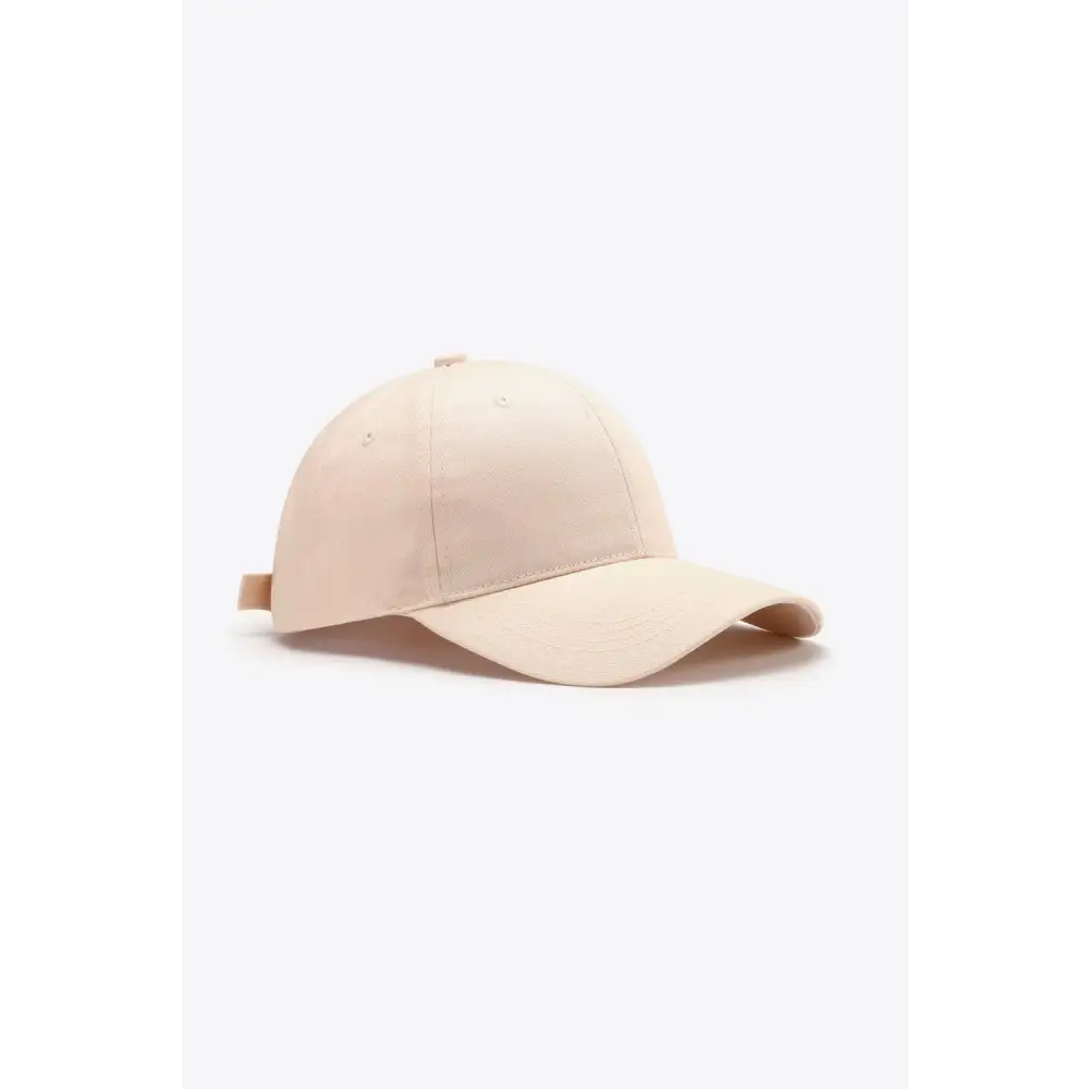 Plain Adjustable Cotton Baseball Cap