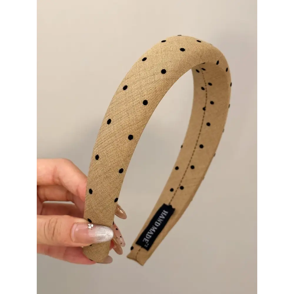 Polka Dot Polyester Wide Headband