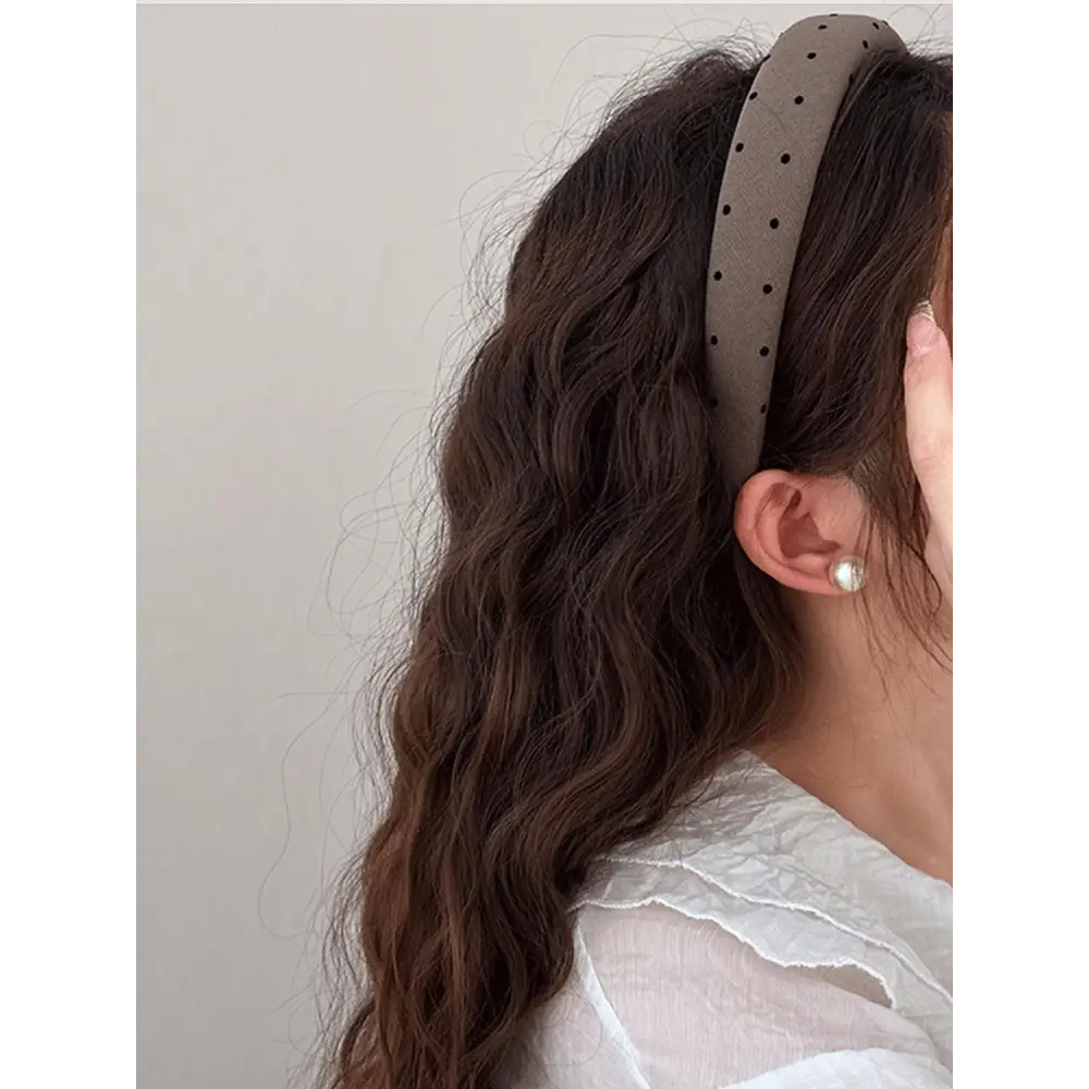 Polka Dot Polyester Wide Headband