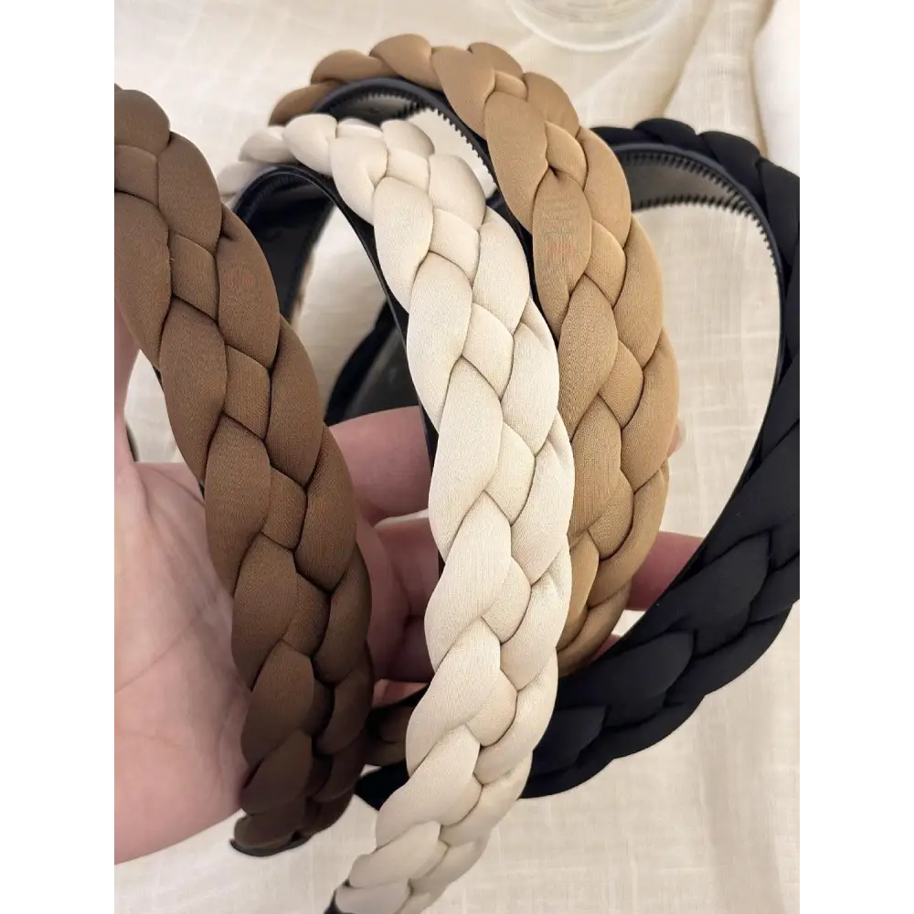 Polyester Braided Wide Headband