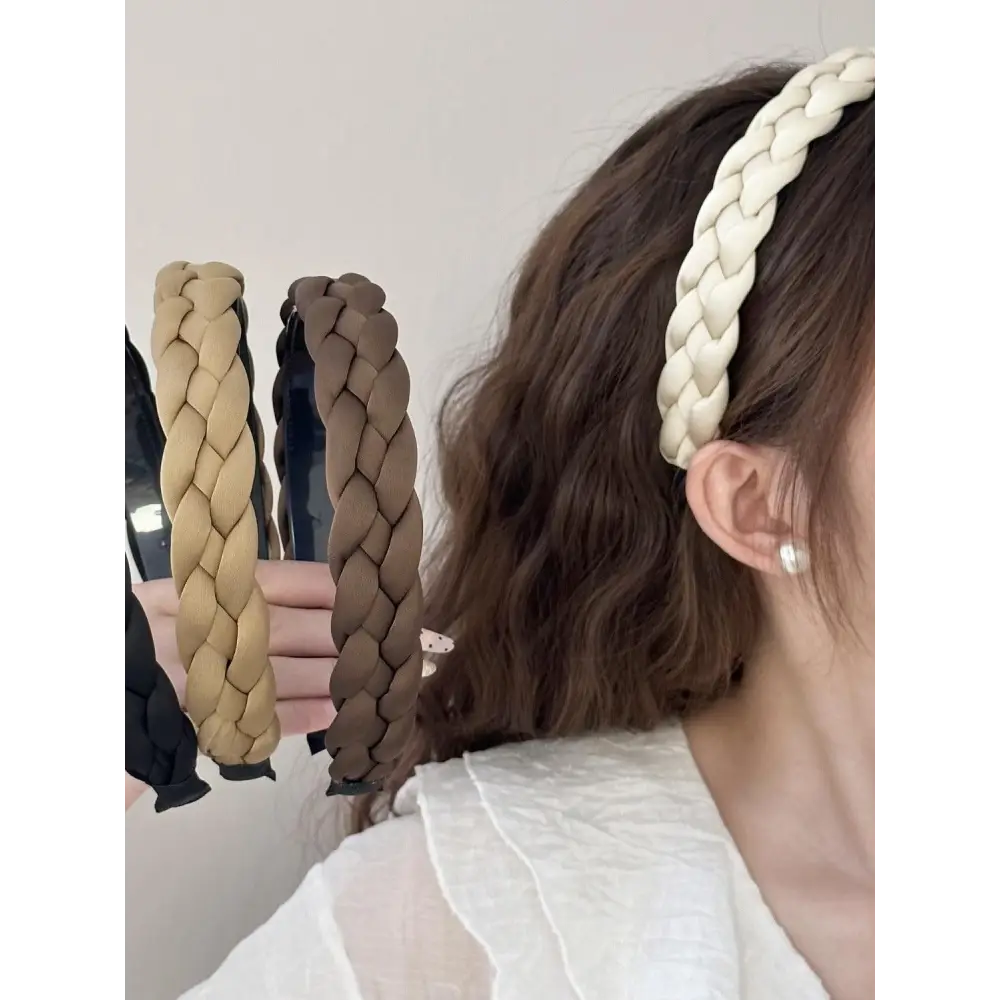 Polyester Braided Wide Headband