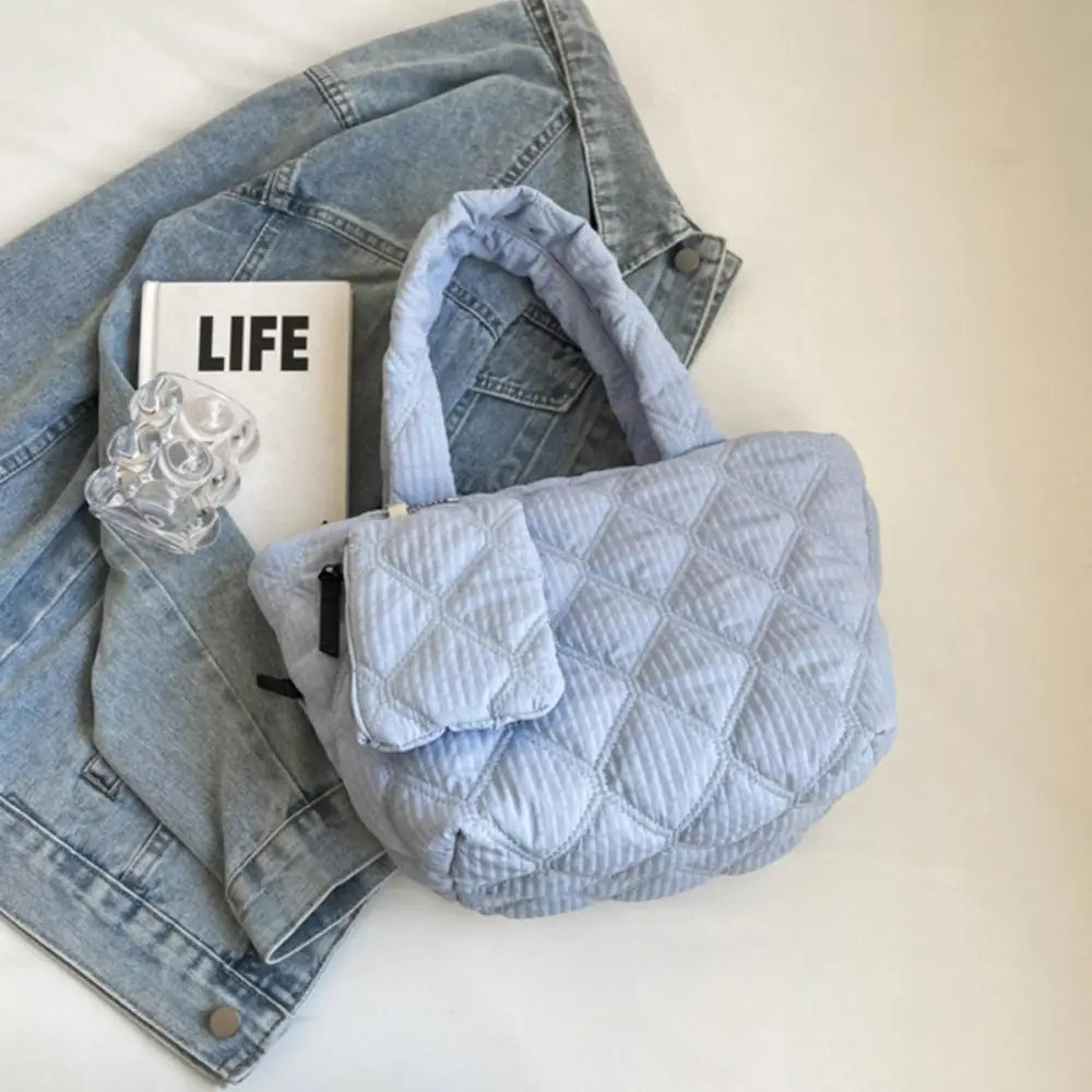 Dreamy Lavender Quilted Medium Tote Bag with Matching Coin Purse