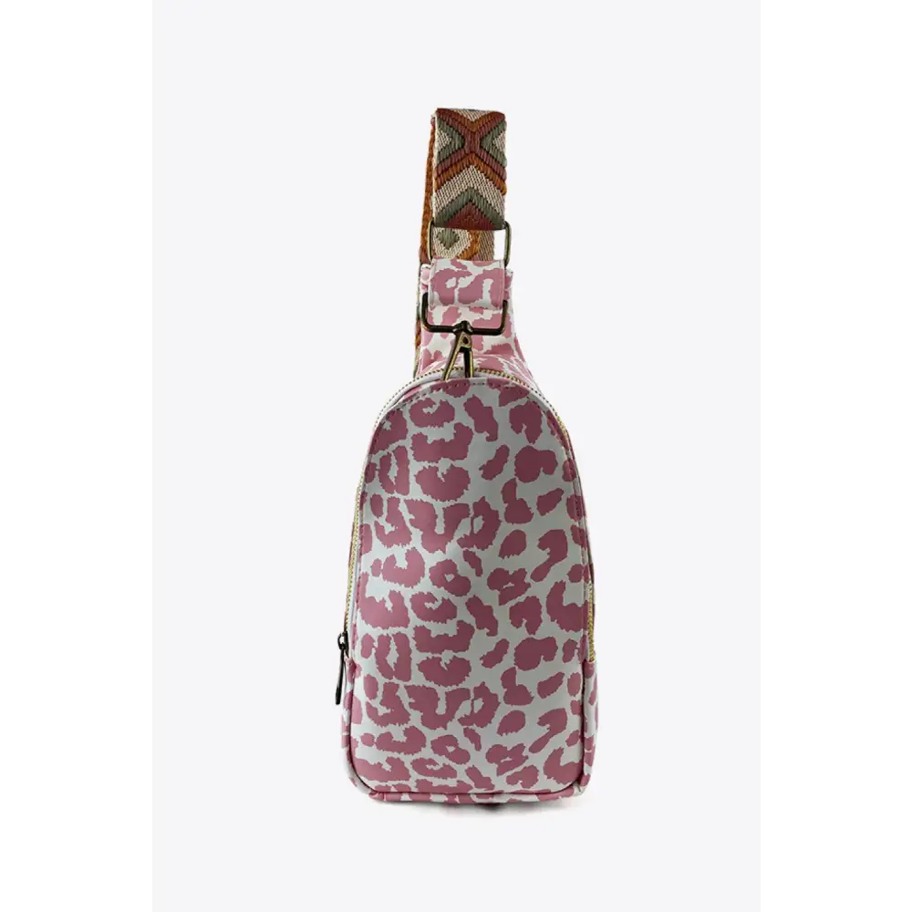 Fierce Leopard Print Leather Sling Bag for Wild Style