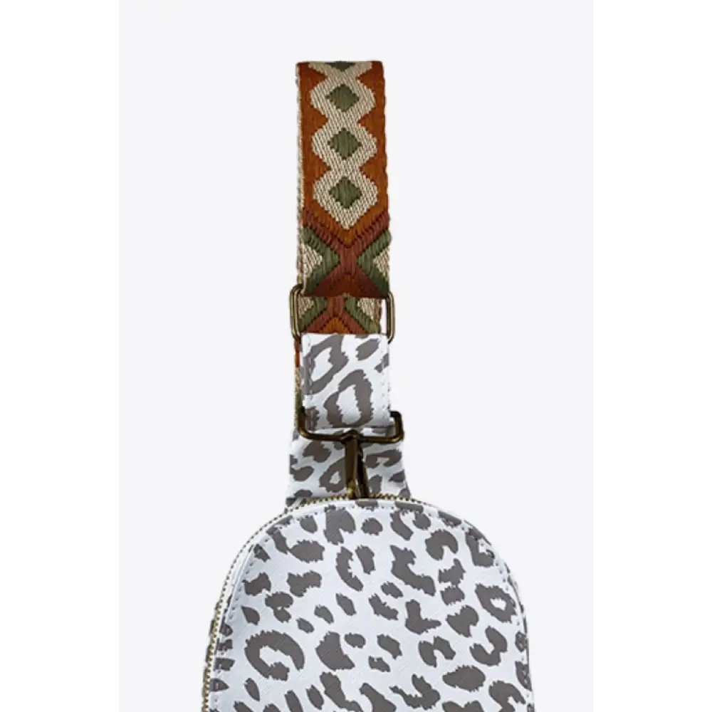 Fierce Leopard Print Leather Sling Bag for Wild Style