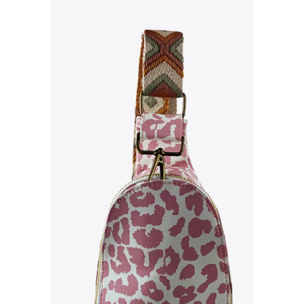 Fierce Leopard Print Leather Sling Bag for Wild Style