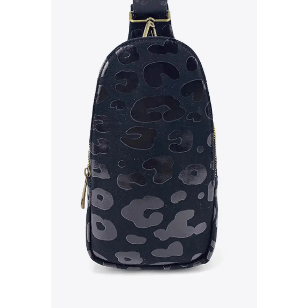 Fierce Leopard Print Leather Sling Bag for Wild Style