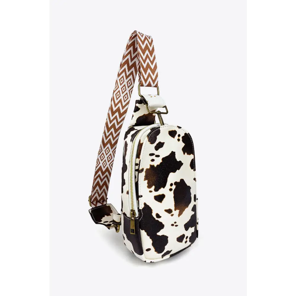 Fierce Leopard Print Leather Sling Bag for Wild Style