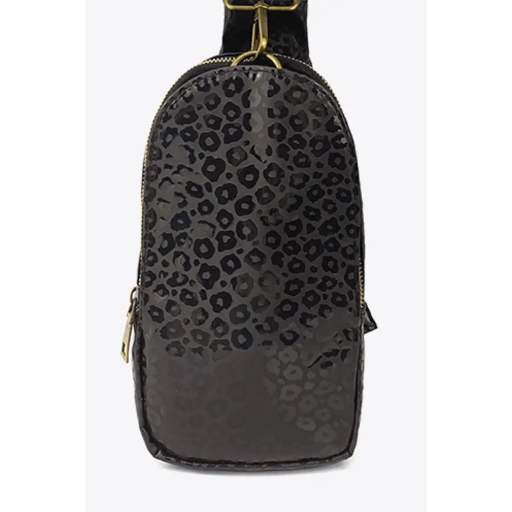 Fierce Leopard Print Leather Sling Bag for Wild Style