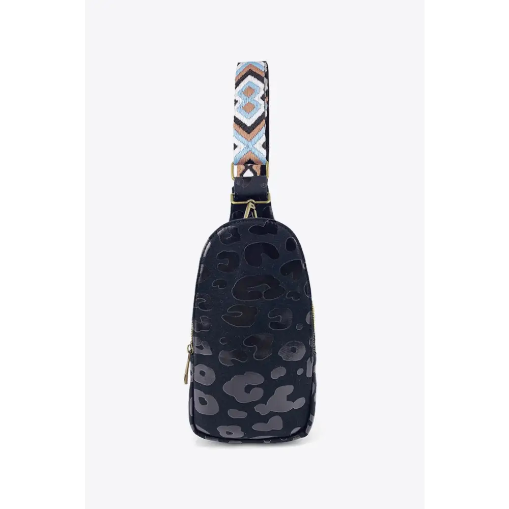 Fierce Leopard Print Leather Sling Bag for Wild Style