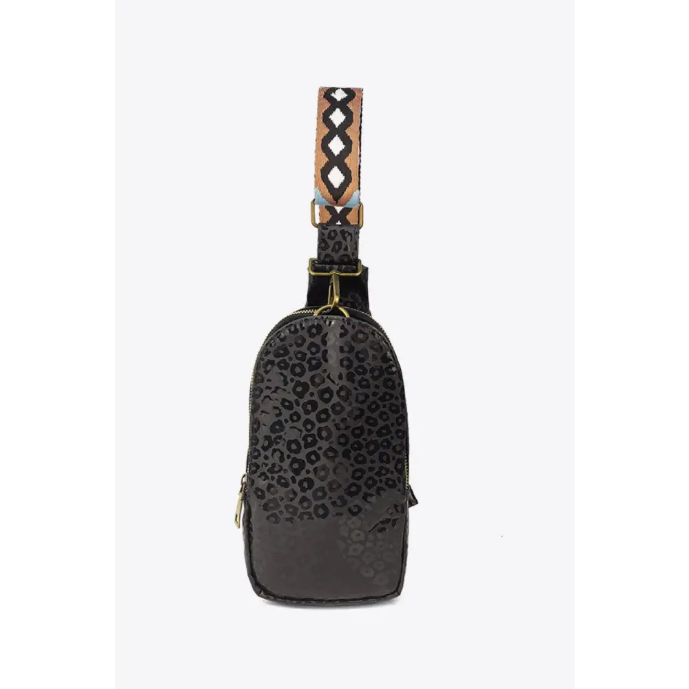 Fierce Leopard Print Leather Sling Bag for Wild Style