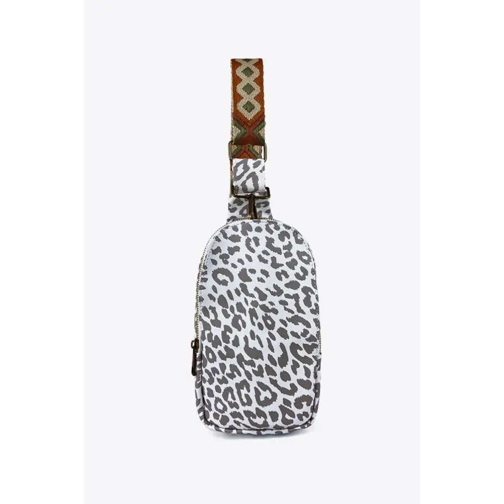 Fierce Leopard Print Leather Sling Bag for Wild Style