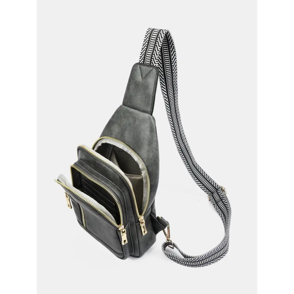 Stylish Yeppi Leather Adjustable Strap Crossbody Bag