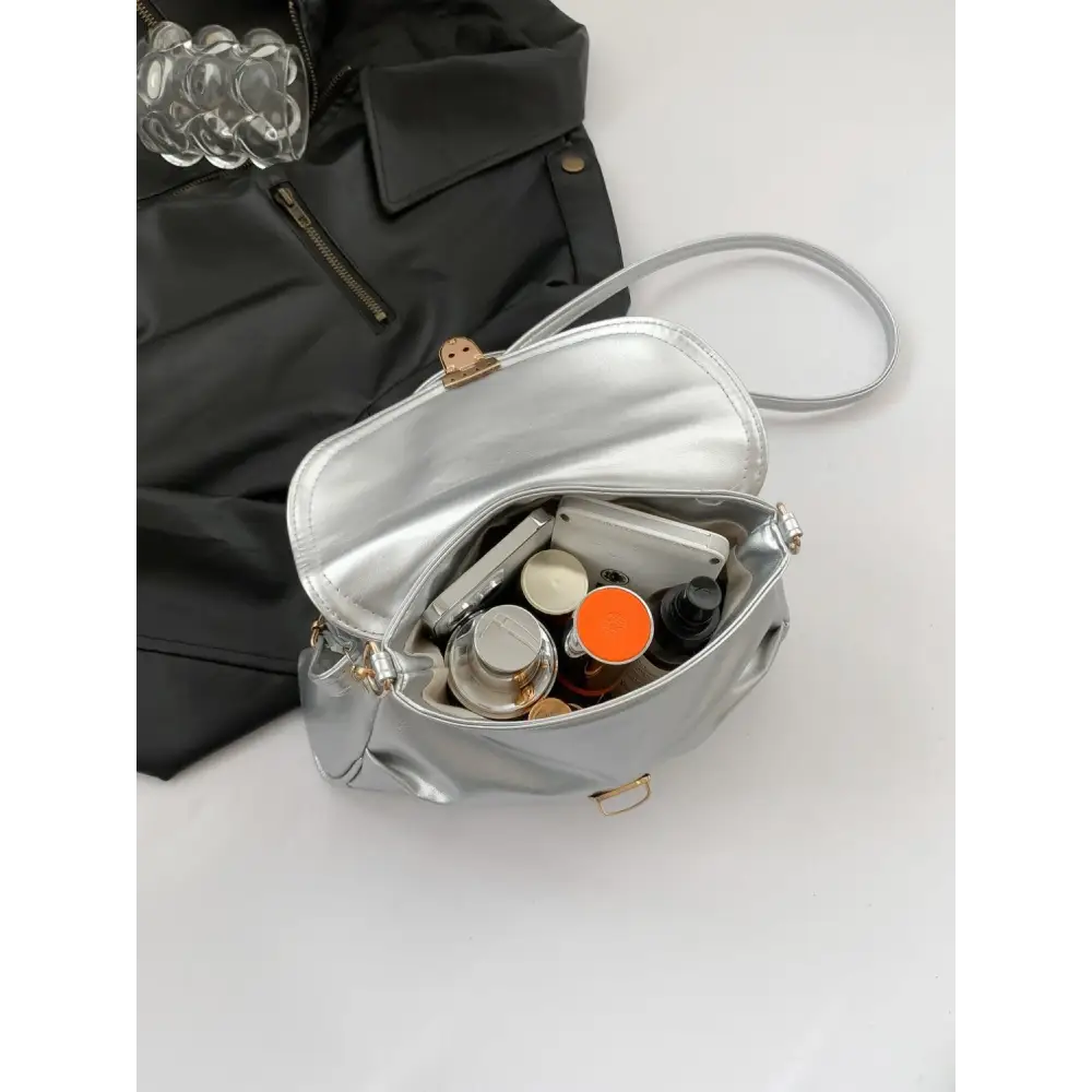 PU Leather Adjustable Strap Crossbody Bag