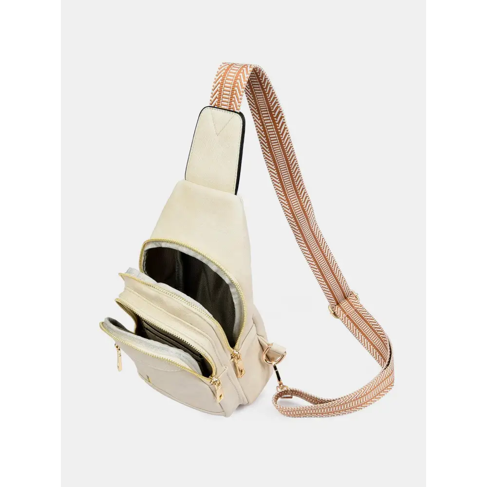 Stylish Yeppi Leather Adjustable Strap Crossbody Bag