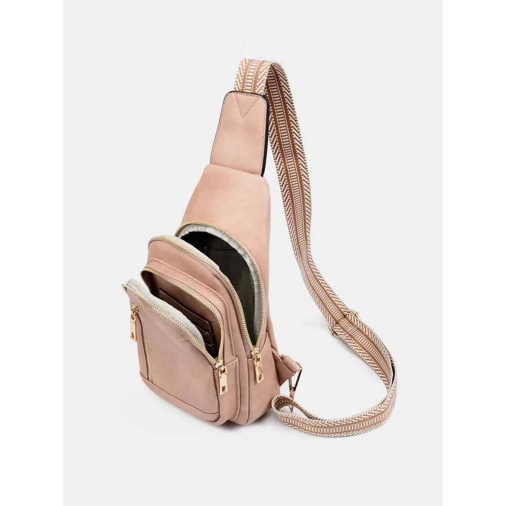 Stylish Yeppi Leather Adjustable Strap Crossbody Bag