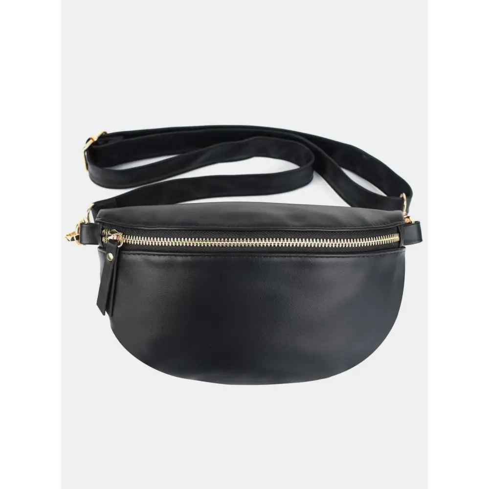 PU Leather Adjustable Strap Crossbody Bag