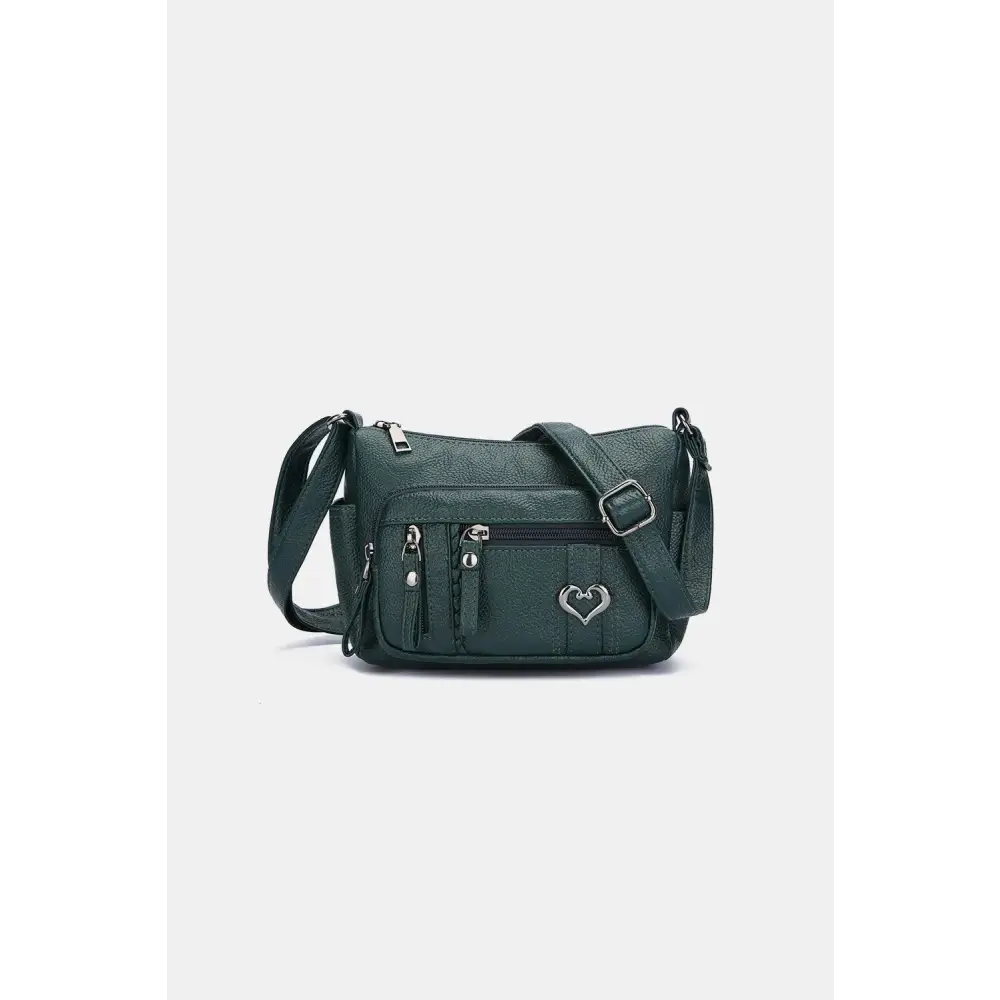 Stylish Black Leather Adjustable Strap Shoulder Bag for Every Occasion