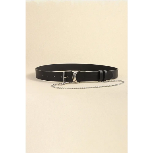 PU Leather Alloy Chain Belt - CM Fashion