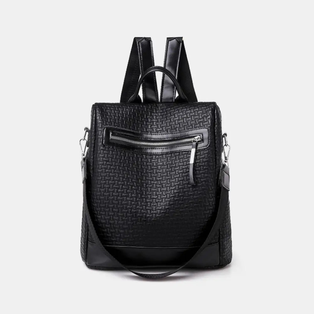 Stylish Black Leather Backpack Bag for Urban Adventurers